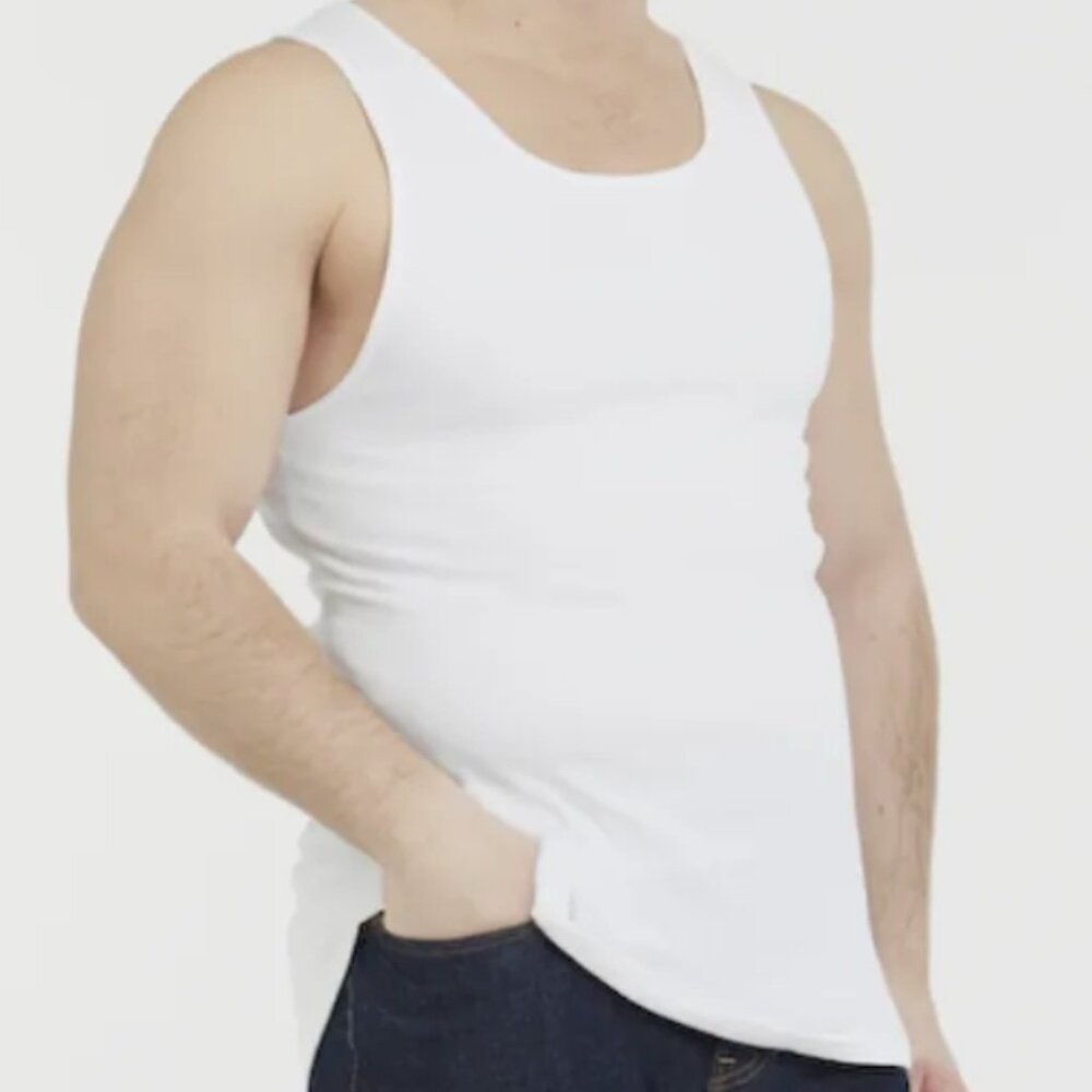 FRUIT OF THE LOOM MEN'S COTTON EVERSOFT A-SHIRT TANK TOP UNDERSHIRT BUNDLE OF 6